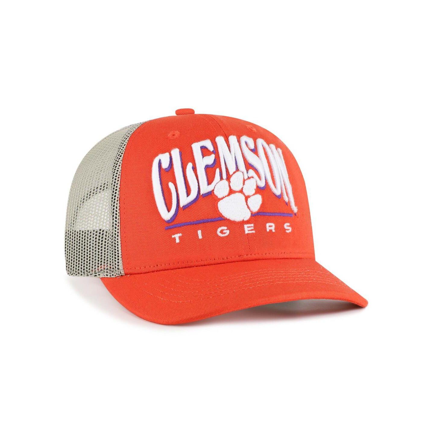 Мужская кепка '47 Brand Orange Clemson Tigers Arid Adjustable Trucker Hat — фото 3