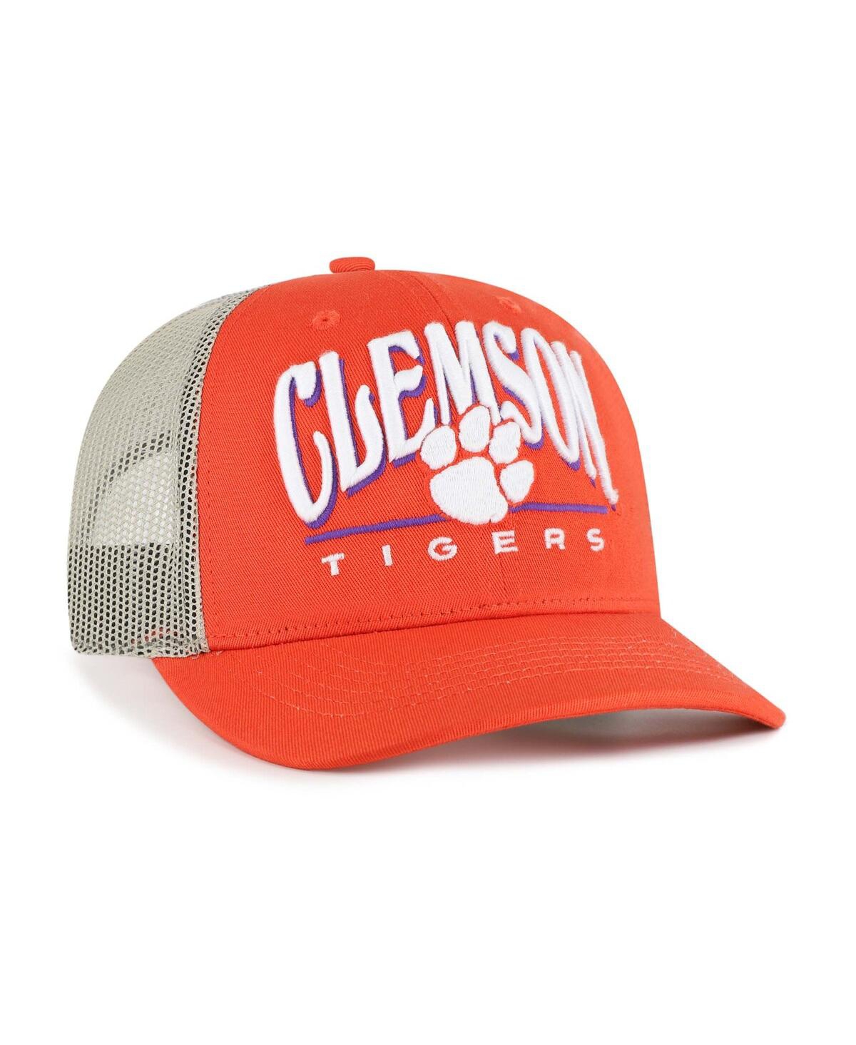 47 Brand Men's Orange Clemson Tigers Arid Adjustable Trucker Hat In Orange