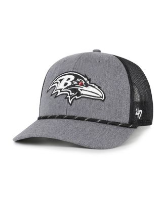 '47 Brand - Men's Heather Charcoal Baltimore Ravens Carbon Rope Trucker Adjustable Hat