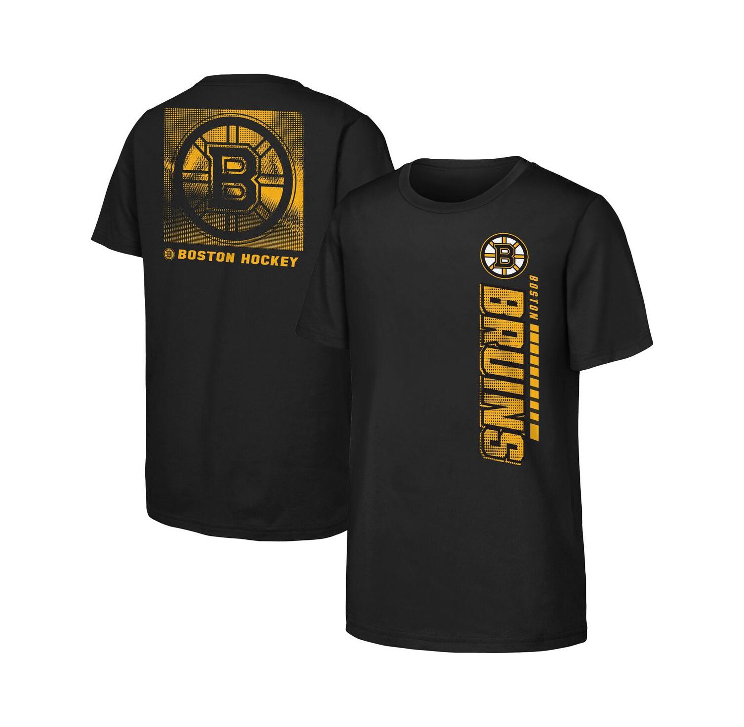 Big Boys and Girls Black Boston Bruins Atmosphere T-Shirt