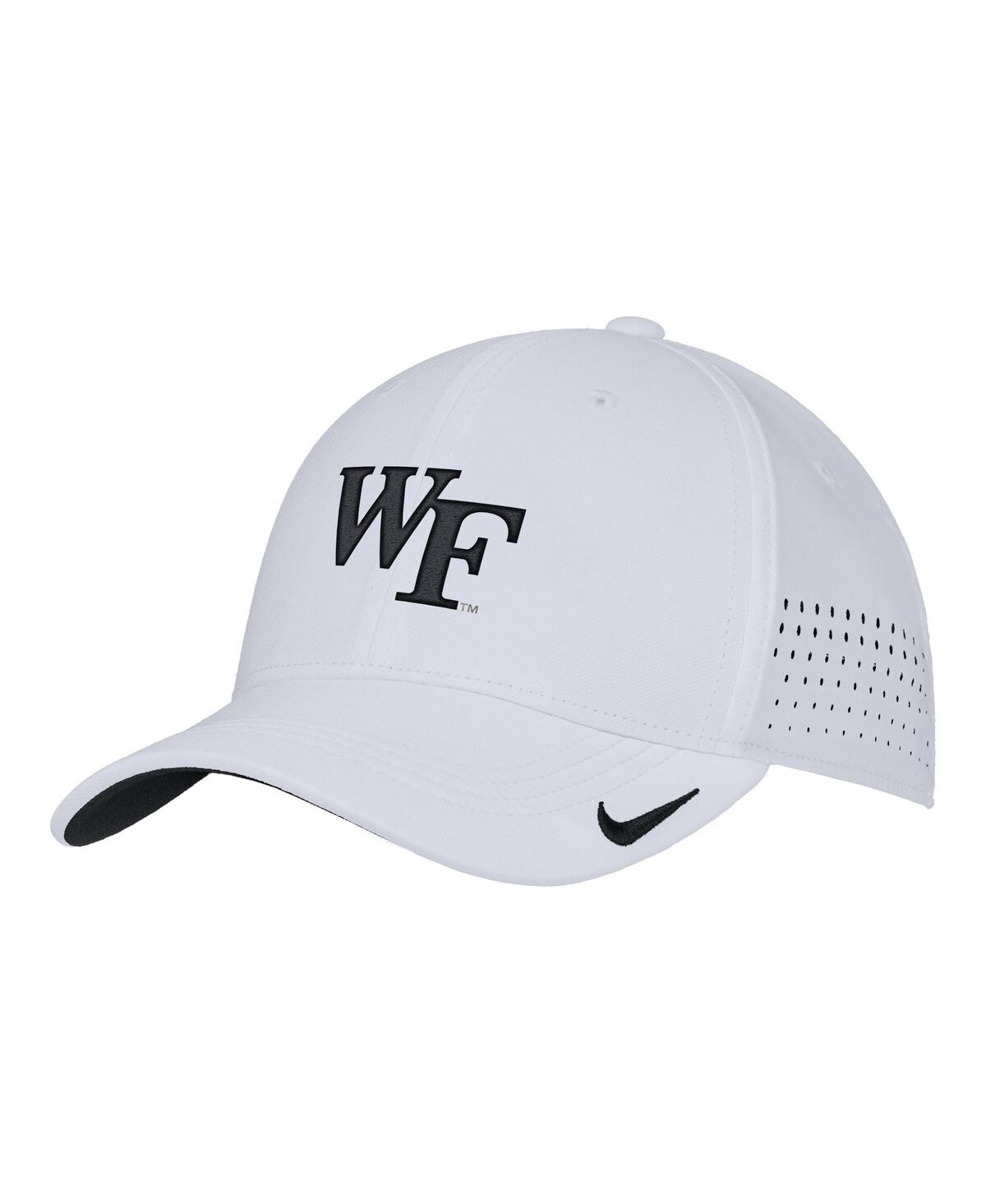 Nike Men's White Wake Forest Demon Deacons 2025â On-field Performance Flex Hat In White