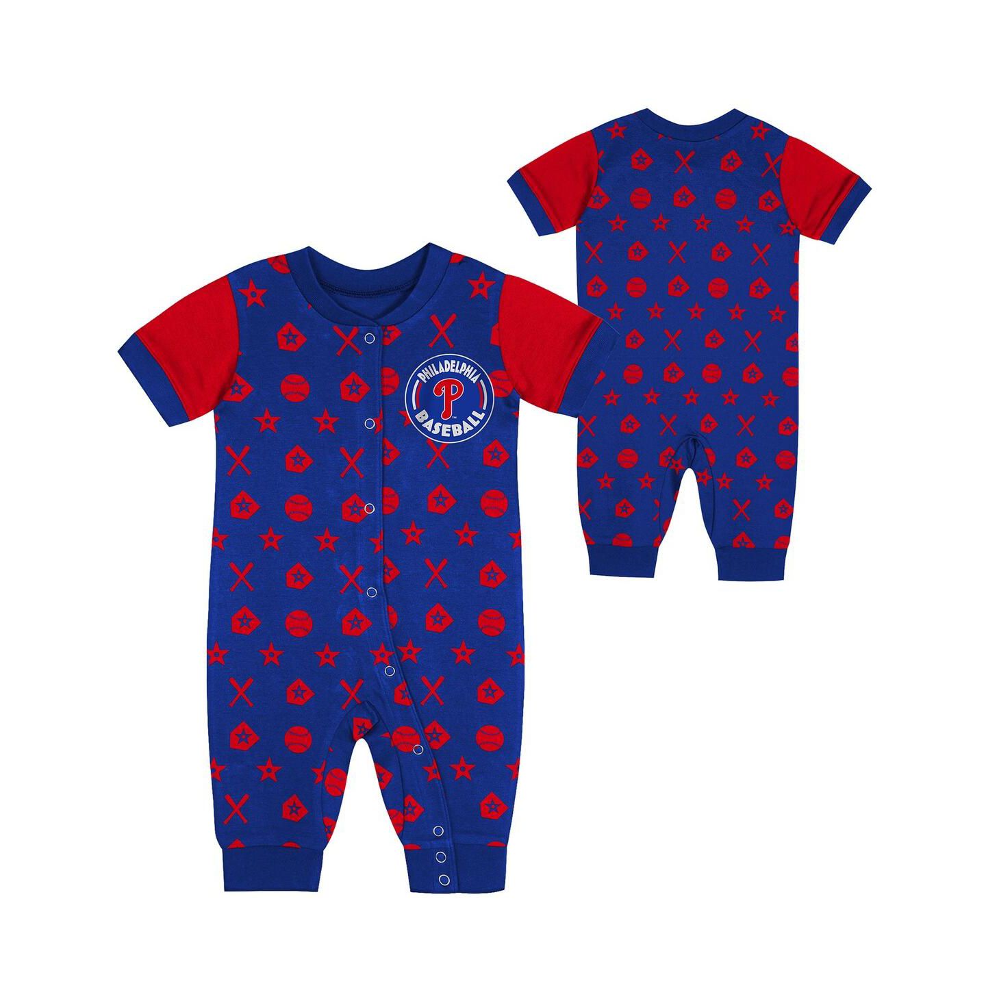 Комбинезон Outerstuff Newborn Blue Philadelphia Phillies Hard 90 Coveralls для мальчиков — фото 1