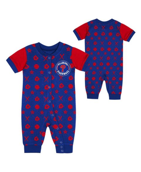 Комбинезон Outerstuff Newborn Blue Philadelphia Phillies Hard 90 Coveralls для мальчиков