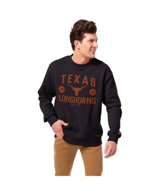 League Collegiate Wear - Men's Black Texas Longhorns Bendy Arch Essential Pullover Sweatshirt