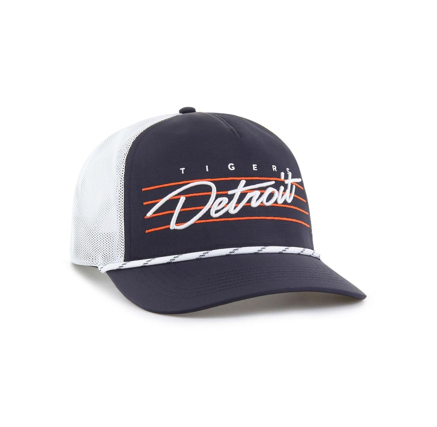 Men's Navy Detroit Tigers Brrr Downburst Mesh Hitch Adjustable Hat