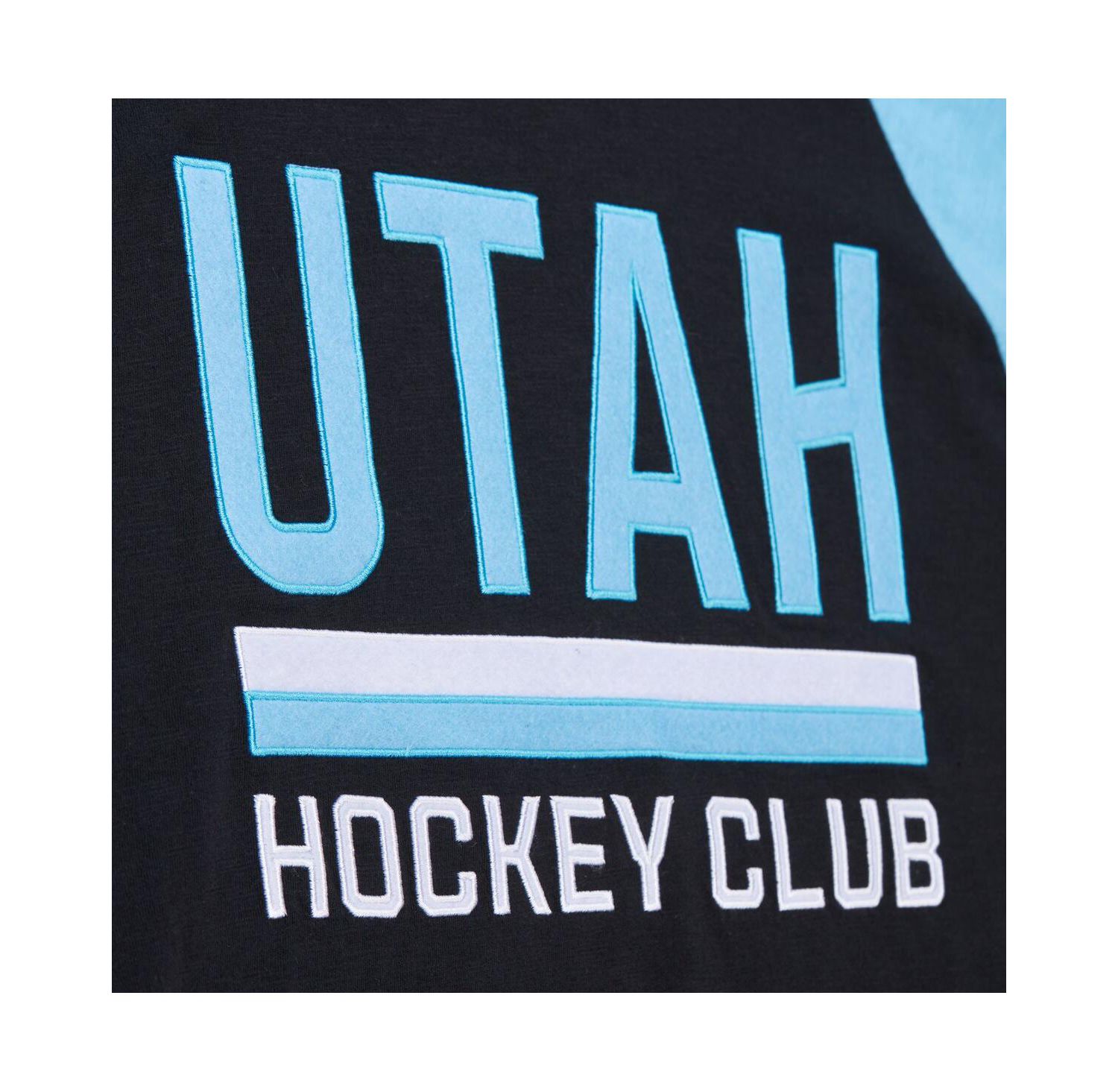 Men's Black/Light Blue Utah Mammoth Legendary Slub Long Sleeve Raglan T-Shirt