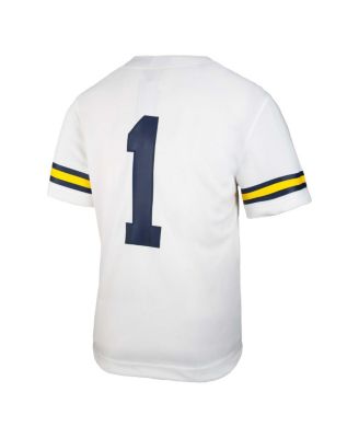 Big Boys and Girls White Michigan Wolverines Untouchable Replica Game Jersey