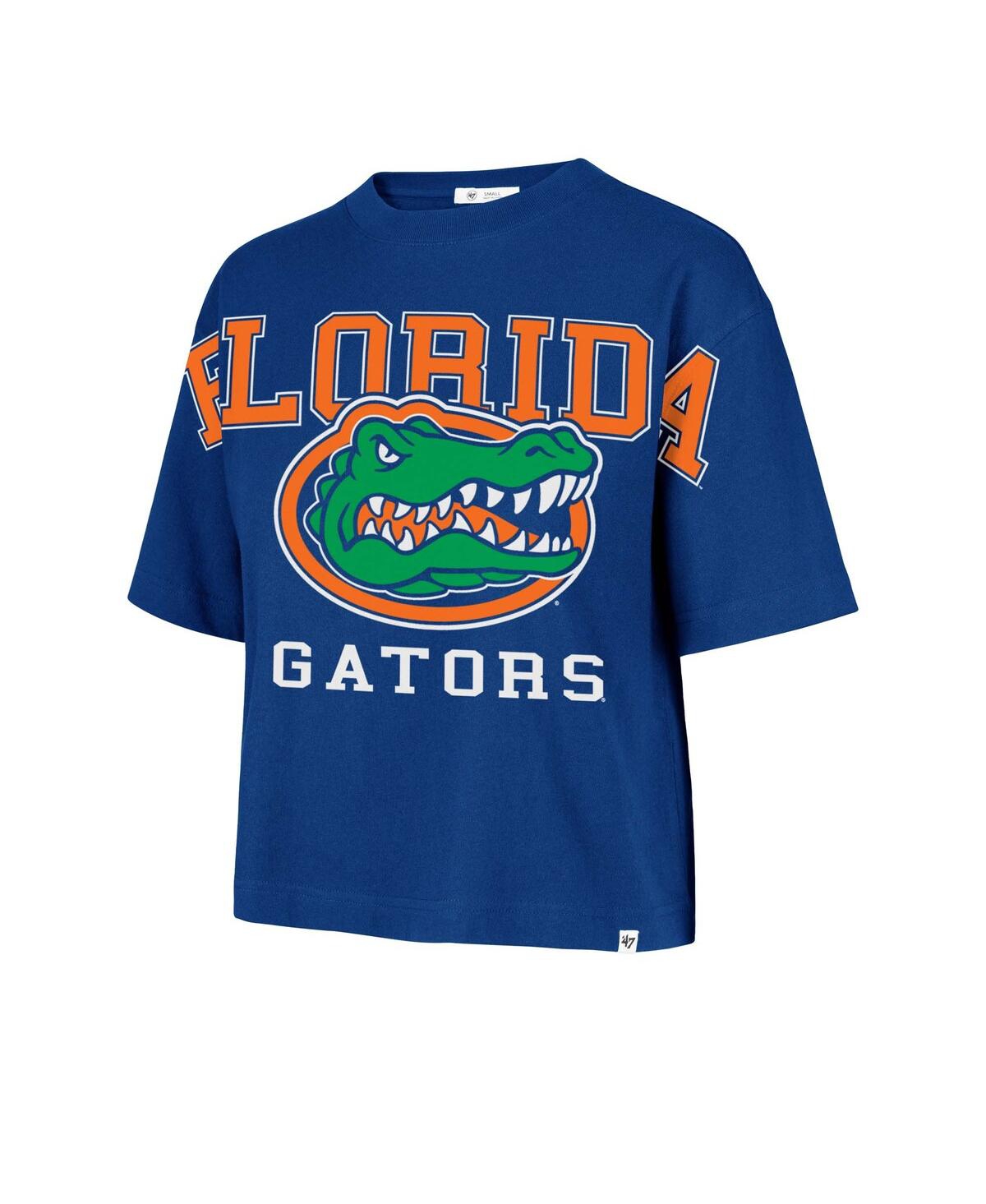 47 Brand '47 Royal Florida Gators Outreach City Relaxed Cropped T-shirt In Blue