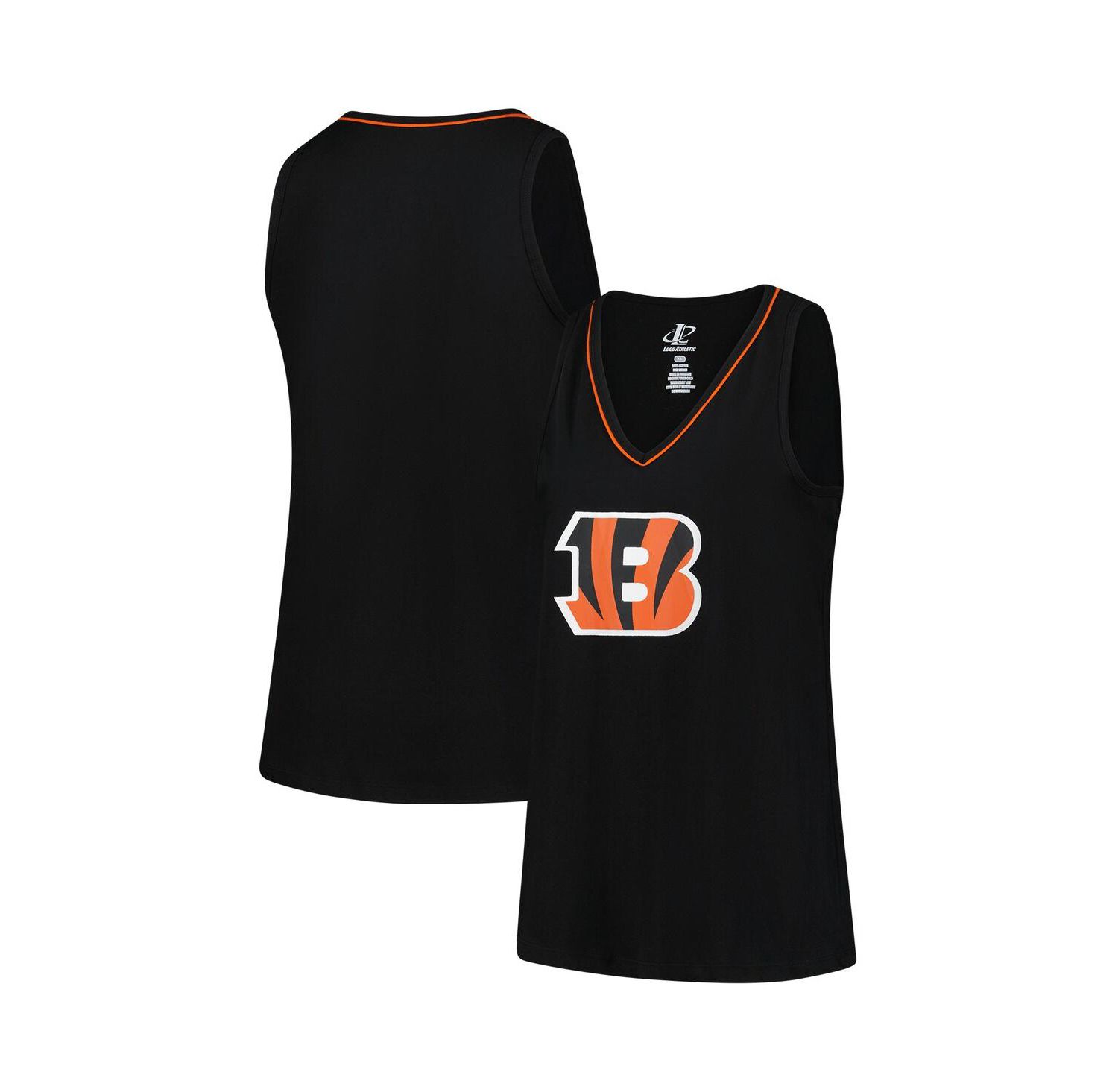 Women's Black Cincinnati Bengals Plus Size Stellar Win V-Neck Tank Top