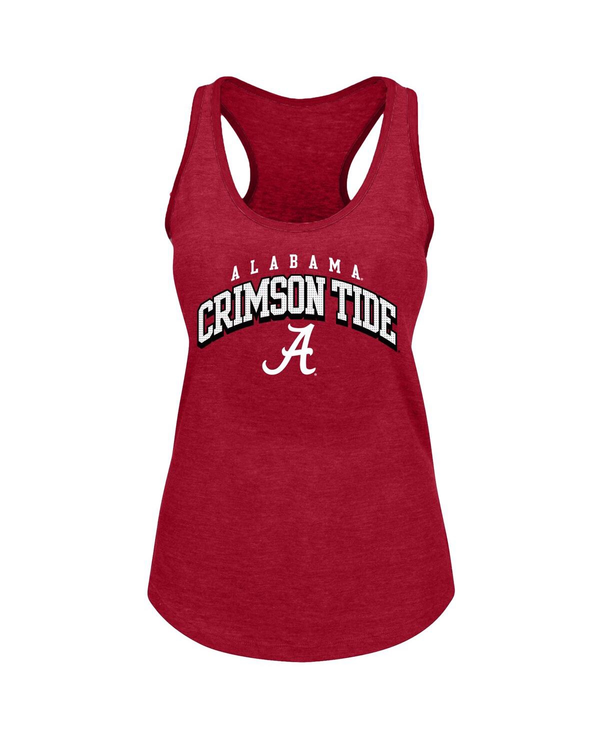 Fanatics Women's Crimson Alabama Crimson Tide Plus Size Arch Tank Top In Red