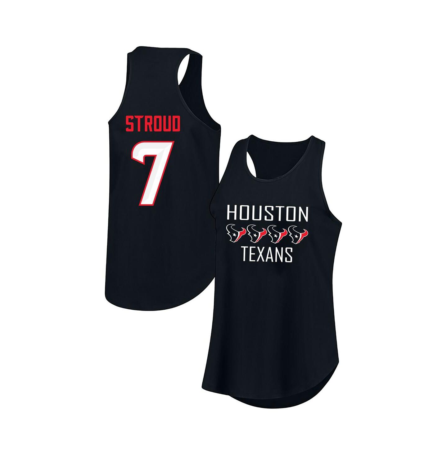 Женский топ Fanatics C.J. Stroud Navy Houston Texans Plus Size Name & Number — фото 1