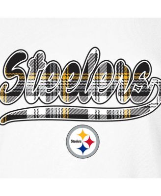 Women's White/Black Pittsburgh Steelers 3rd Down T-Shirt