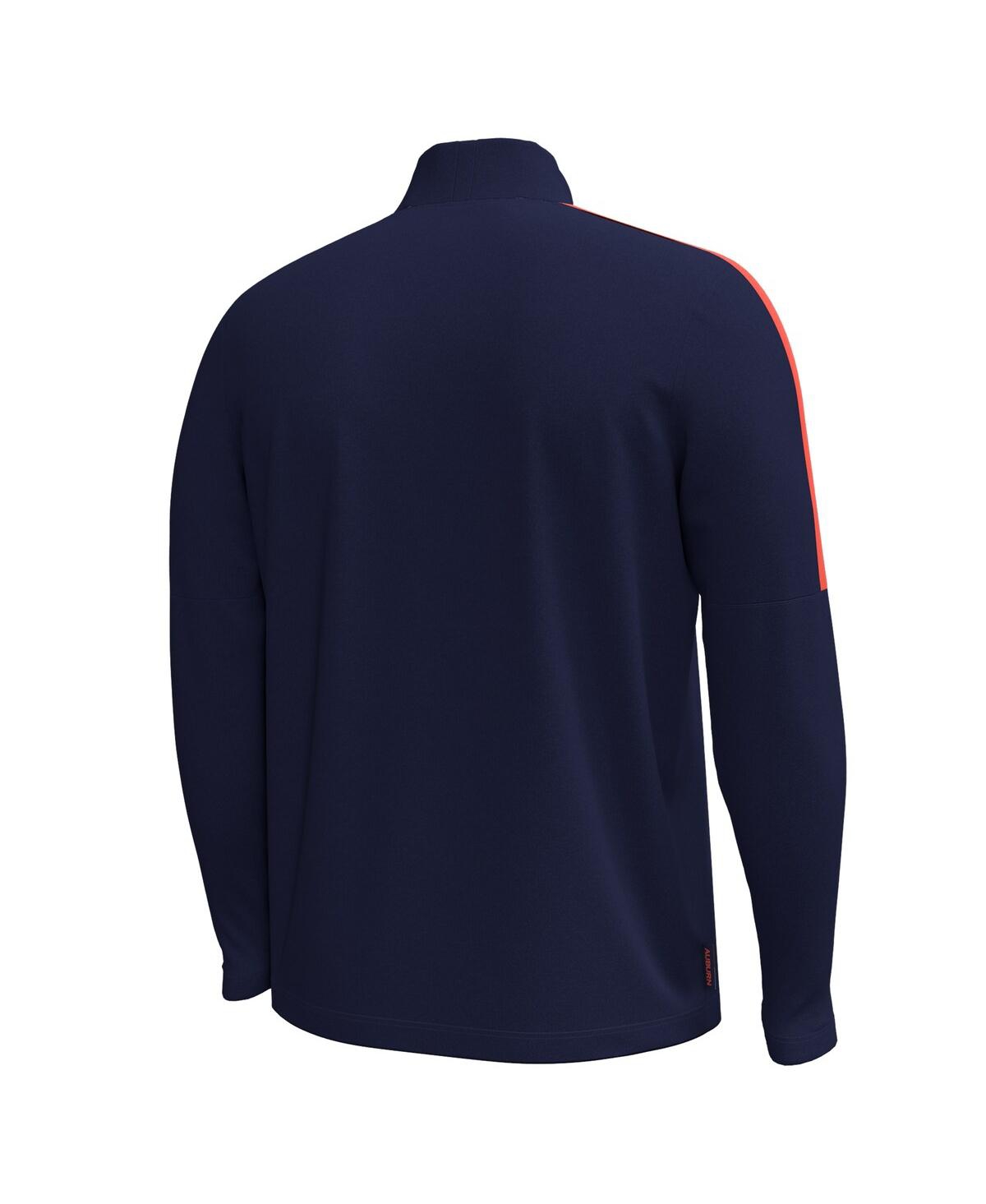 Under Armour Men's Navy Auburn Tigers Playoff Performance Quarter-zip Sweatshirt In Blue