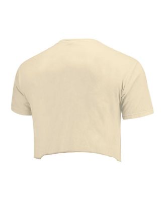 Women's Natural Iowa Hawkeyes Comfort Colors Baseball Cropped T-Shirt