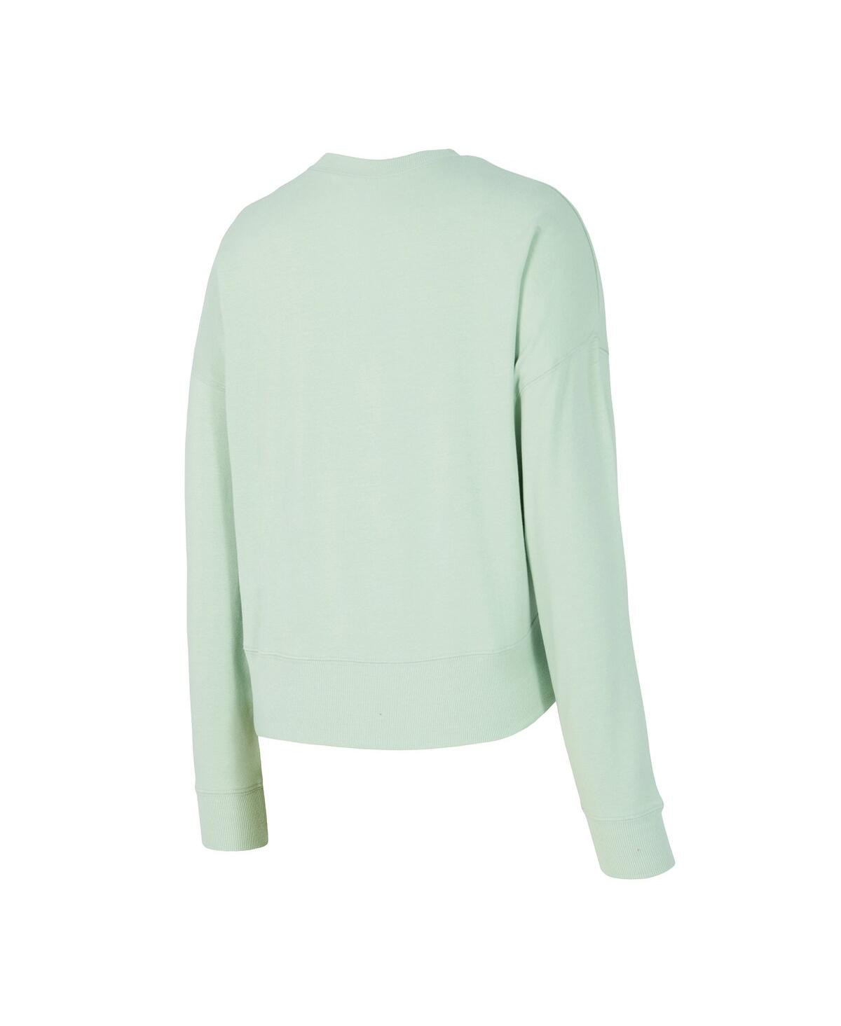 Concepts Sport Women's Light Green Minnesota Wild Tonal Pullover Tri-blend Sweatshirt In Green