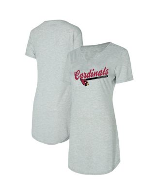 Concepts Sport - Women's Gray Arizona Cardinals Petition Knit Nightshirt