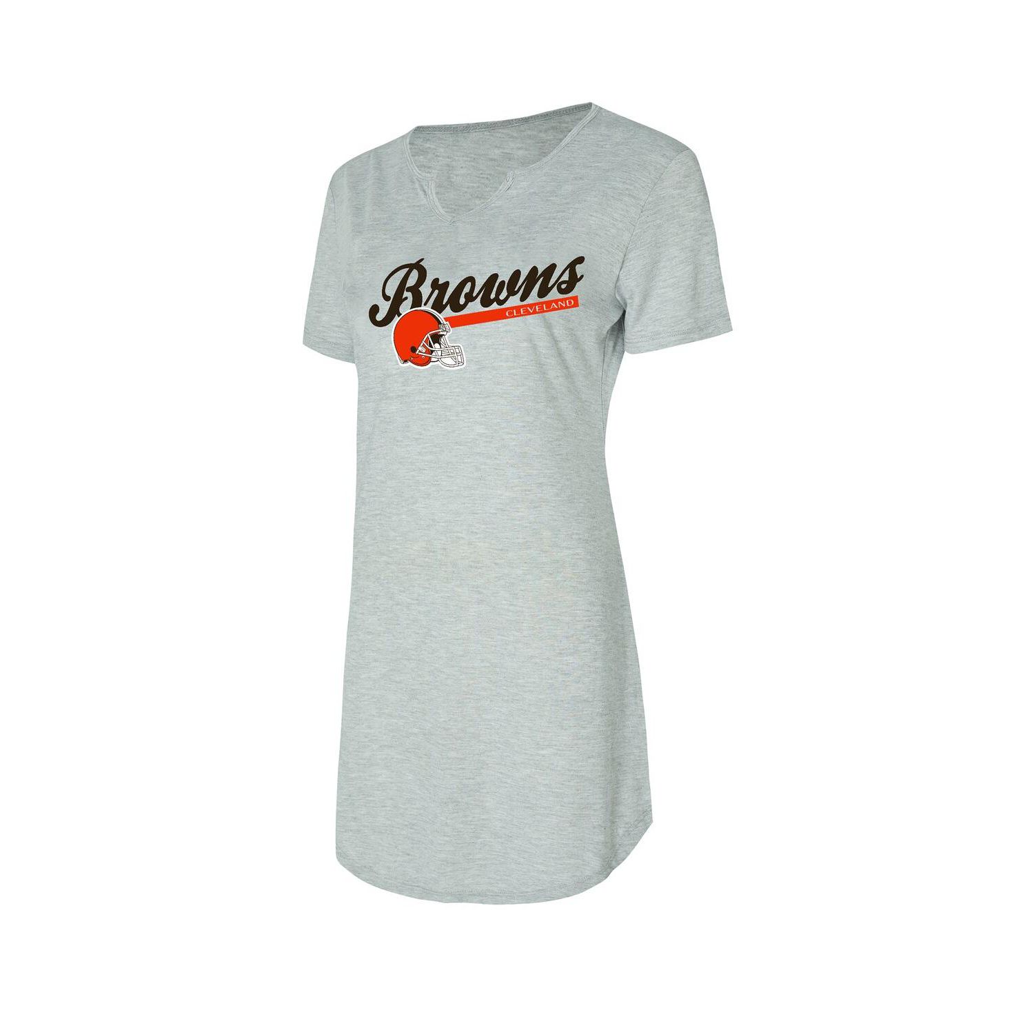 Women's Gray Cleveland Browns Petition Knit Nightshirt