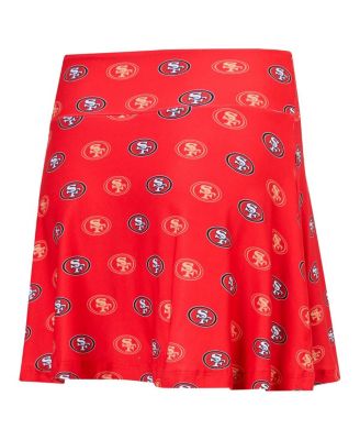 Women's Scarlet San Francisco 49ers Record Allover Print Knit Sleep Skort