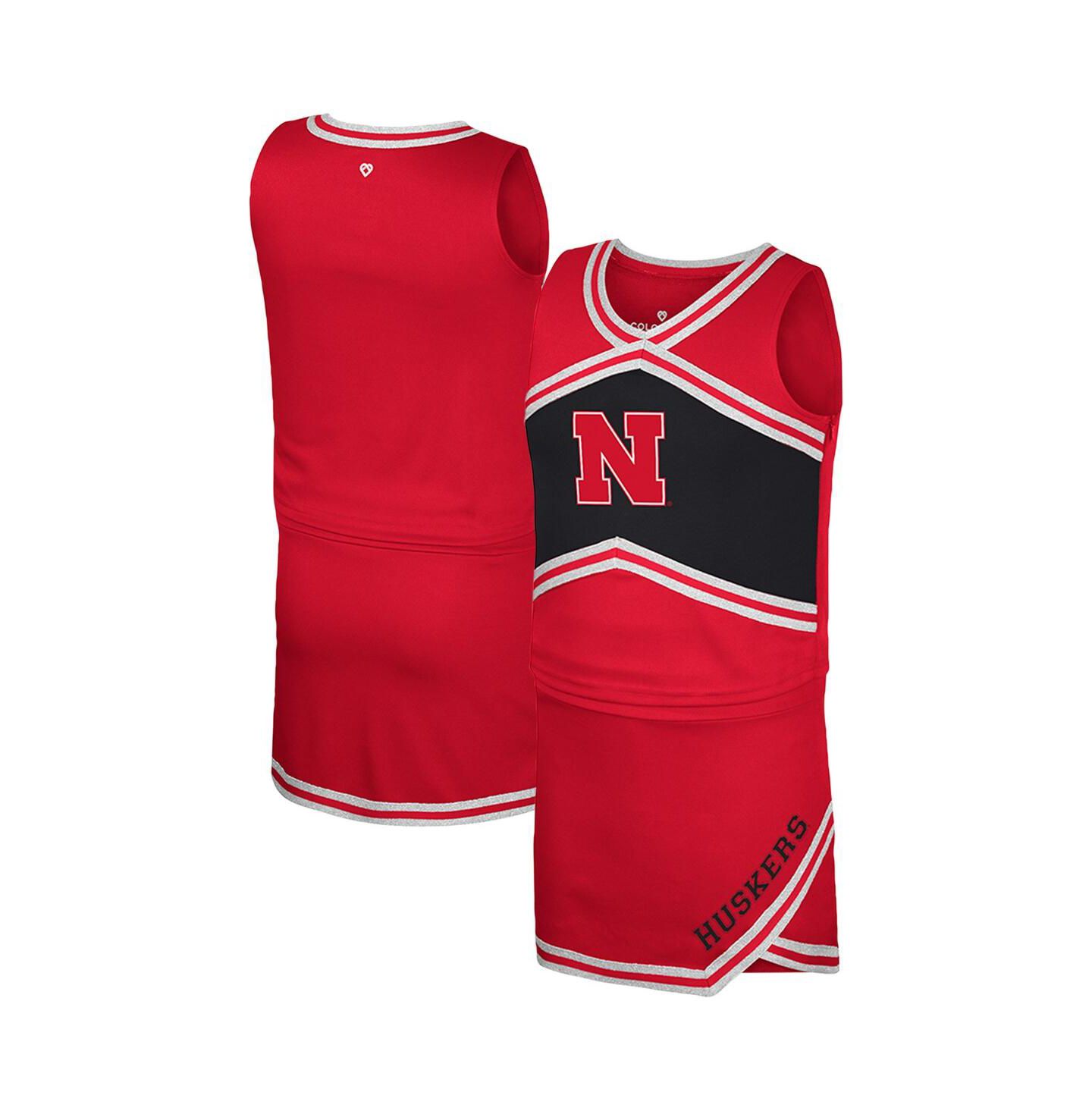 Комплект Colosseum 2-Piece Scarlet Nebraska Huskers Cheerleader Top and Skirt Set для девочек — фото 1