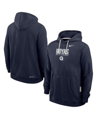 Nike - Men's Navy Georgetown Hoyas 2025 Sideline Performance Pullover Hoodie