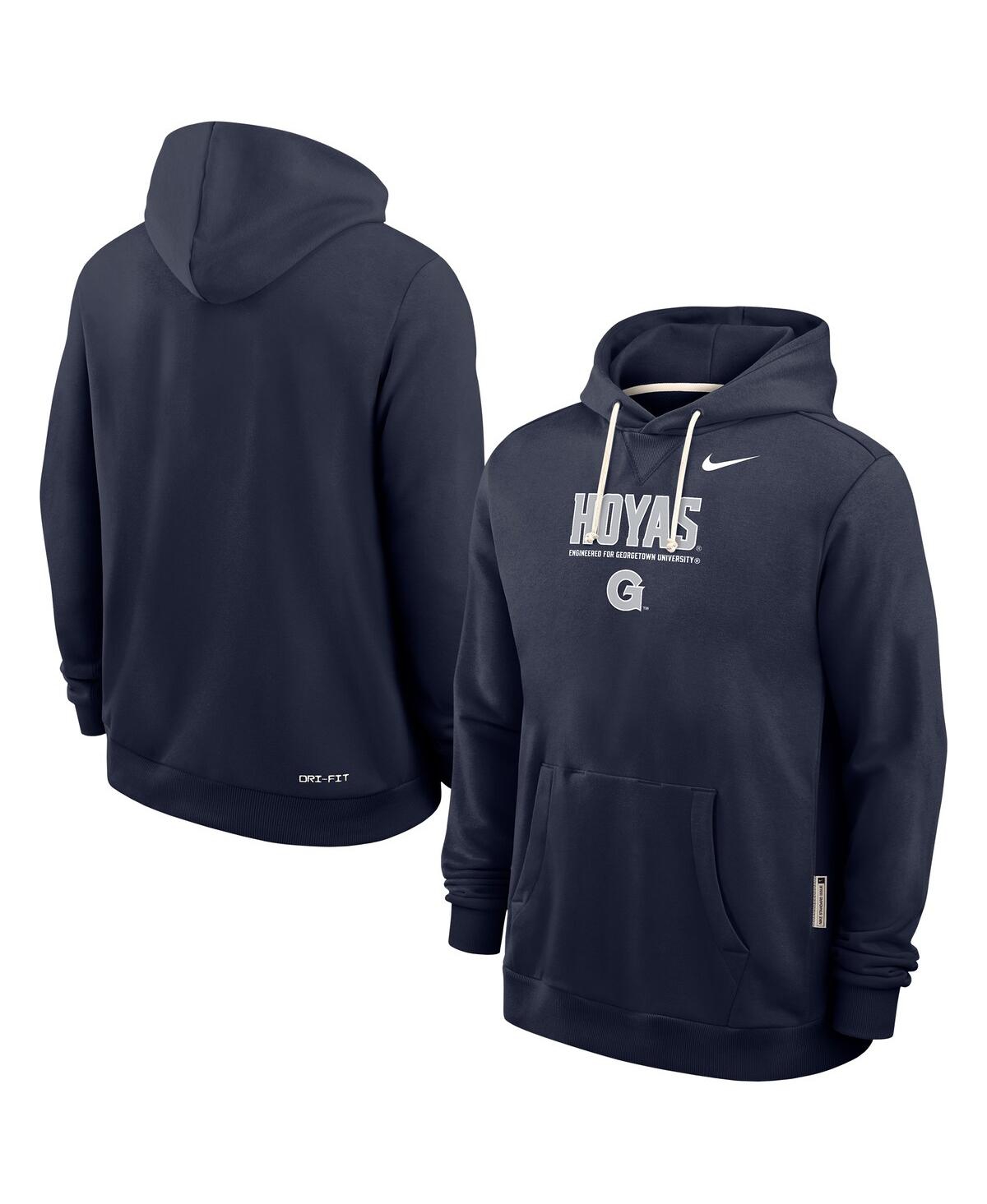 Nike Men's Navy Georgetown Hoyas 2025 Sideline Performance Pullover Hoodie In Blue