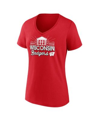 Women's Red Wisconsin Badgers Fundamentals Region Draw T-Shirt