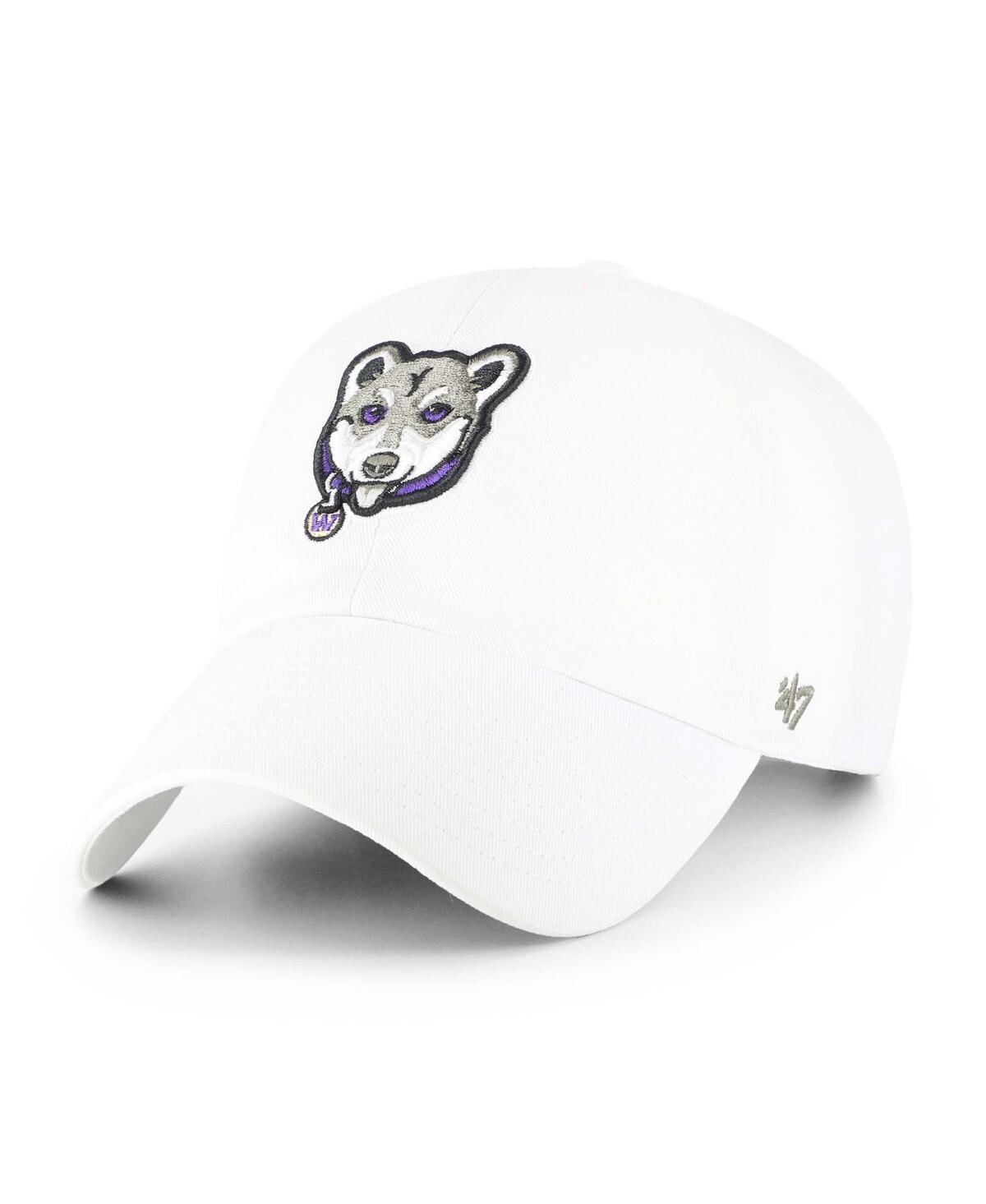 '47 Brand Men's White Washington Huskies Clean Up Adjustable Hat