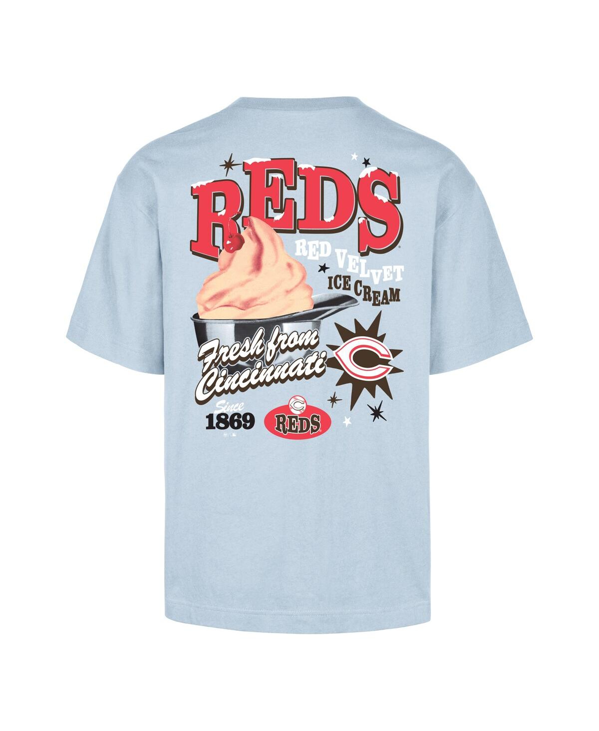 47 Brand Men's Light Blue Cincinnati Reds Ice Cream Parlor Foundation T-shirt In Blue