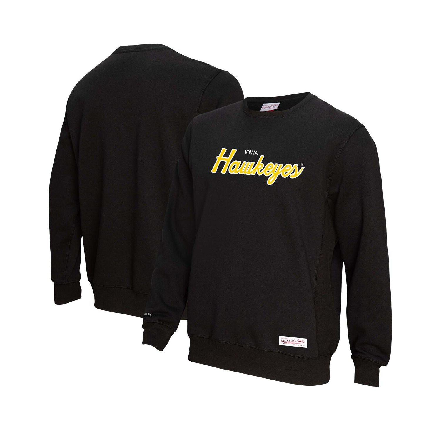 Men's Black Iowa Hawkeyes Elite Script Pullover Sweatshirt
