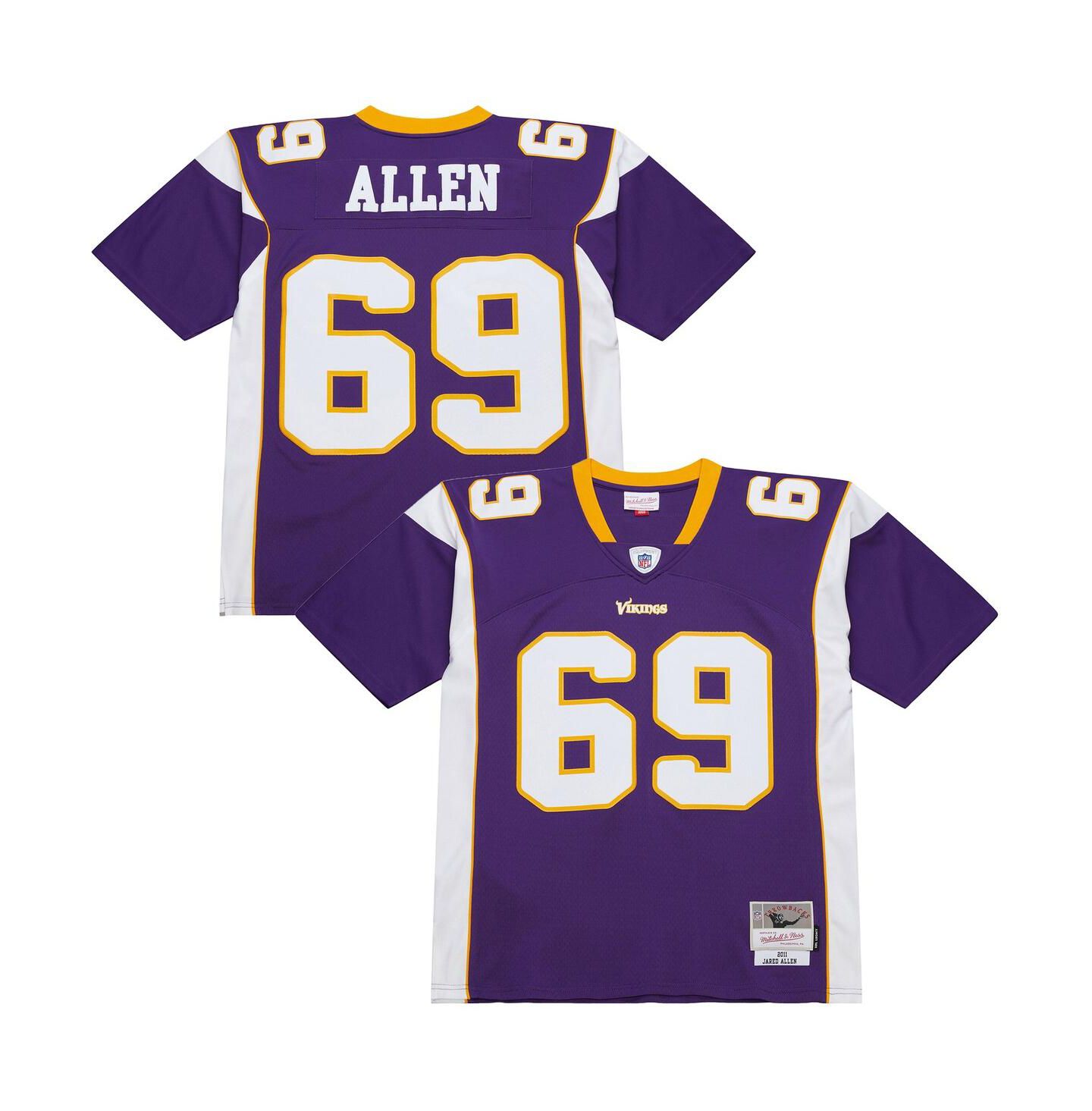 Мужское джерси-реплика Mitchell & Ness Jared Allen Minnesota Vikings 2011 Legacy, Purple — фото 1