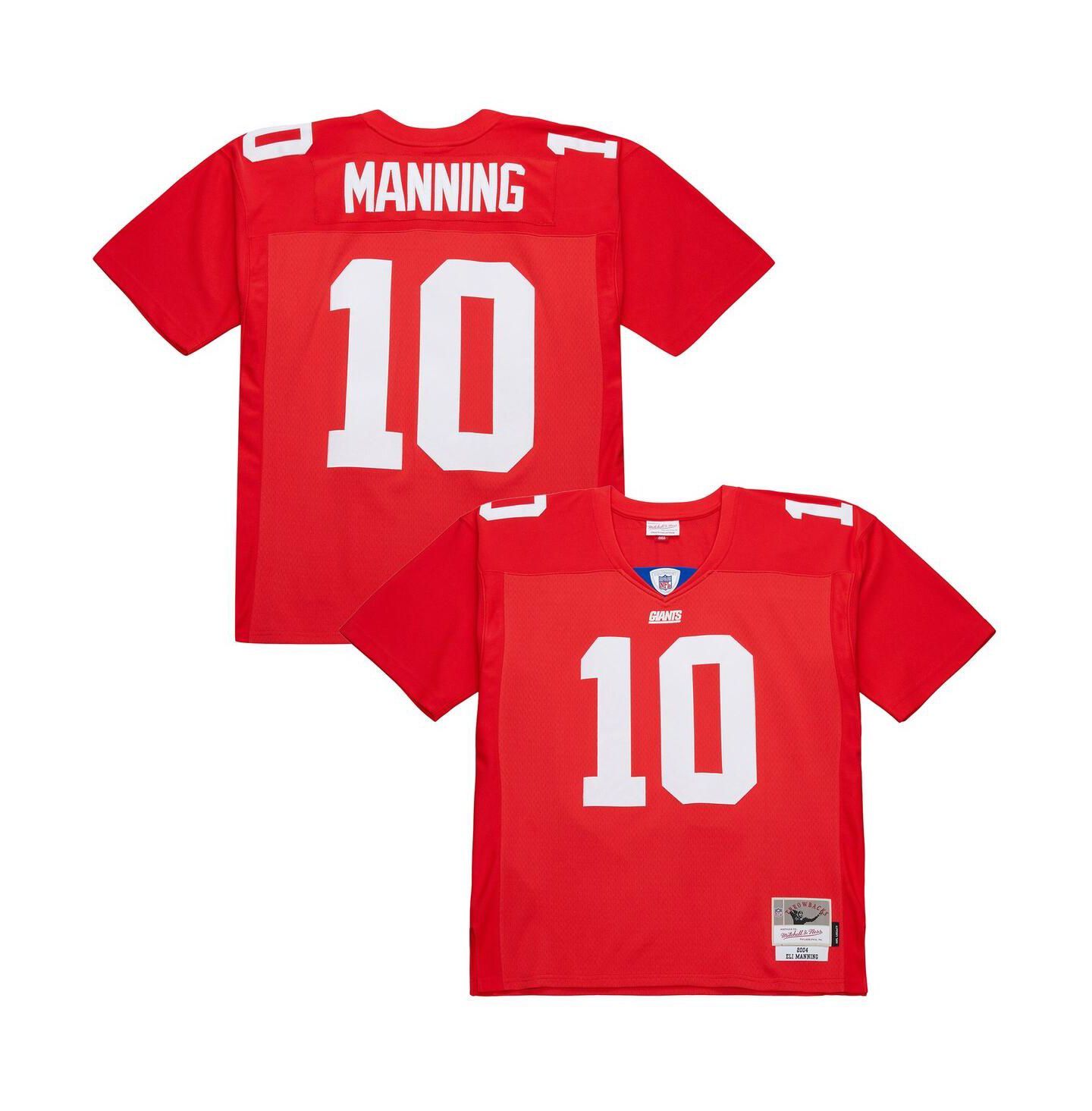 Мужское джерси Mitchell & Ness Eli Manning New York Giants 2004 Legacy, реплика, Red — фото 1