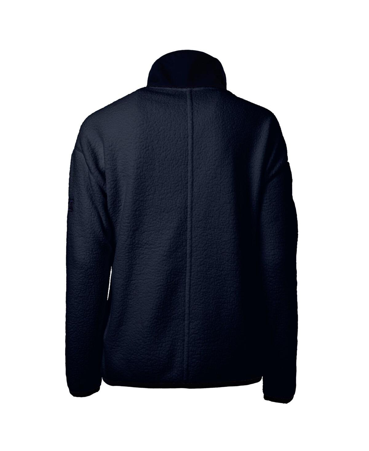 Cutter & Buck Women's Navy Notre Dame Fighting Irish Play Like A Champion Today Cascade Eco Sherpa Fleece Full-zip In Blue