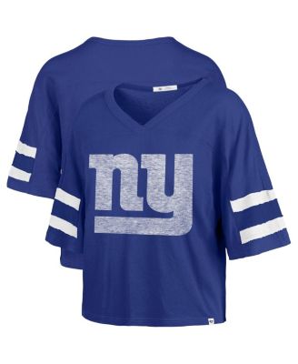 '47 Brand - Women's Royal New York Giants Premier Scout Cropped V-Neck T-Shirt