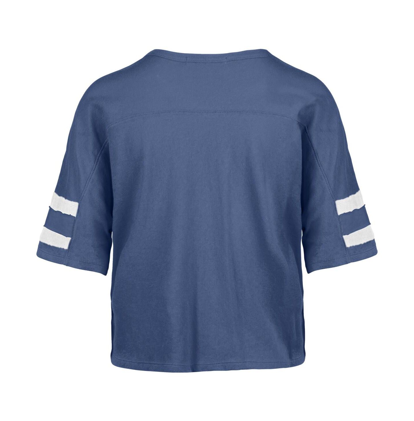 Женская футболка '47 Brand Blue Detroit Lions Premier Scout Cropped V-Neck — фото 2