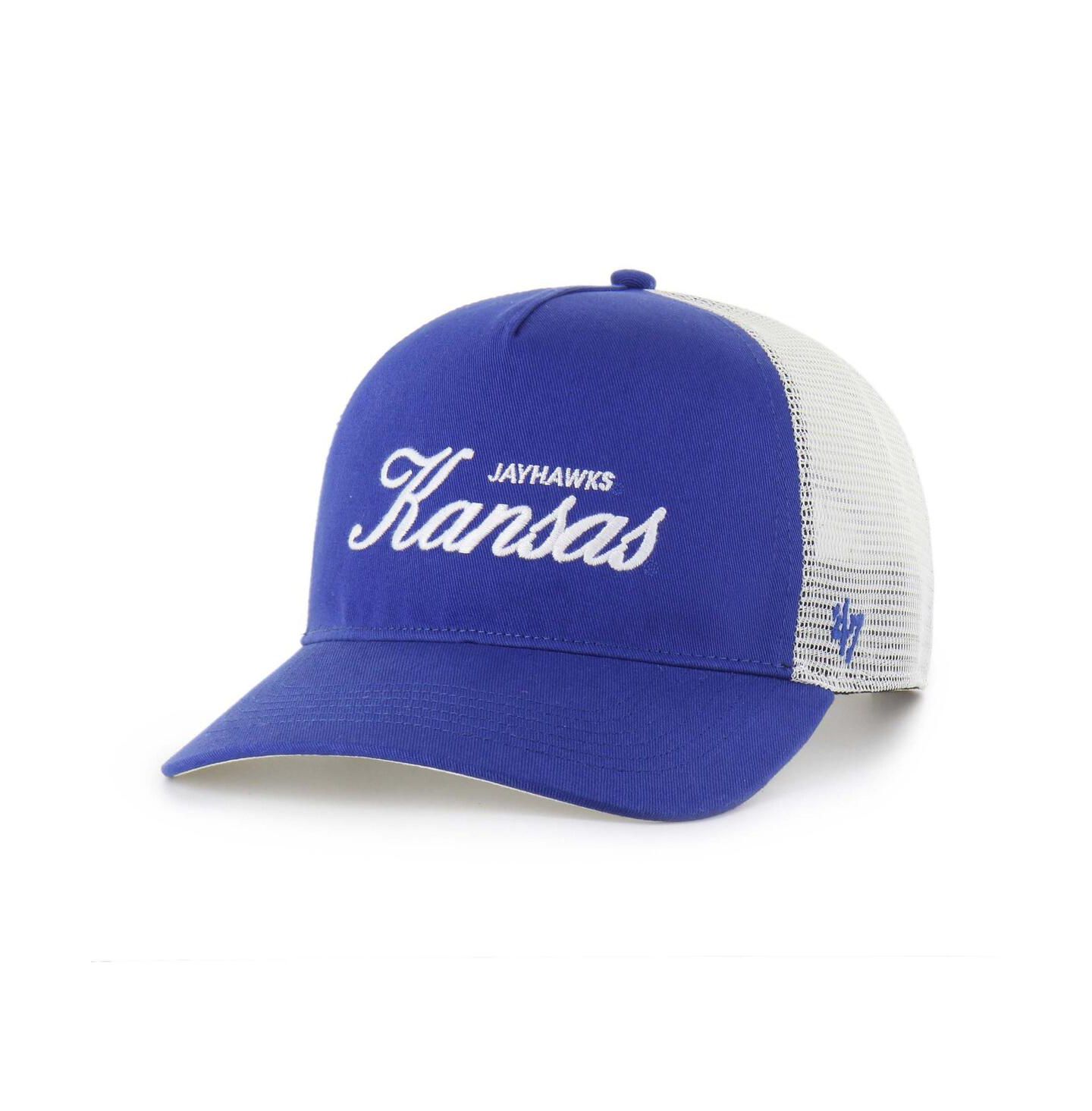 Кепка '47 Brand Royal Kansas Jayhawks Contemporary Basics Foundation Trucker Hitch Adjustable Hat — фото 3