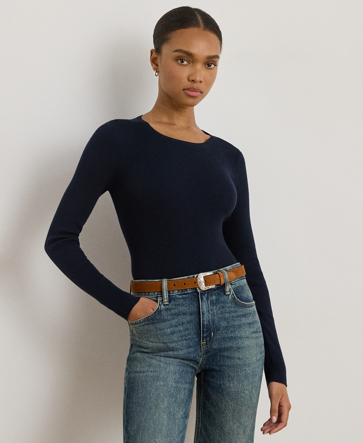 Ralph Lauren Women's Crew Neck Sweater In Blue