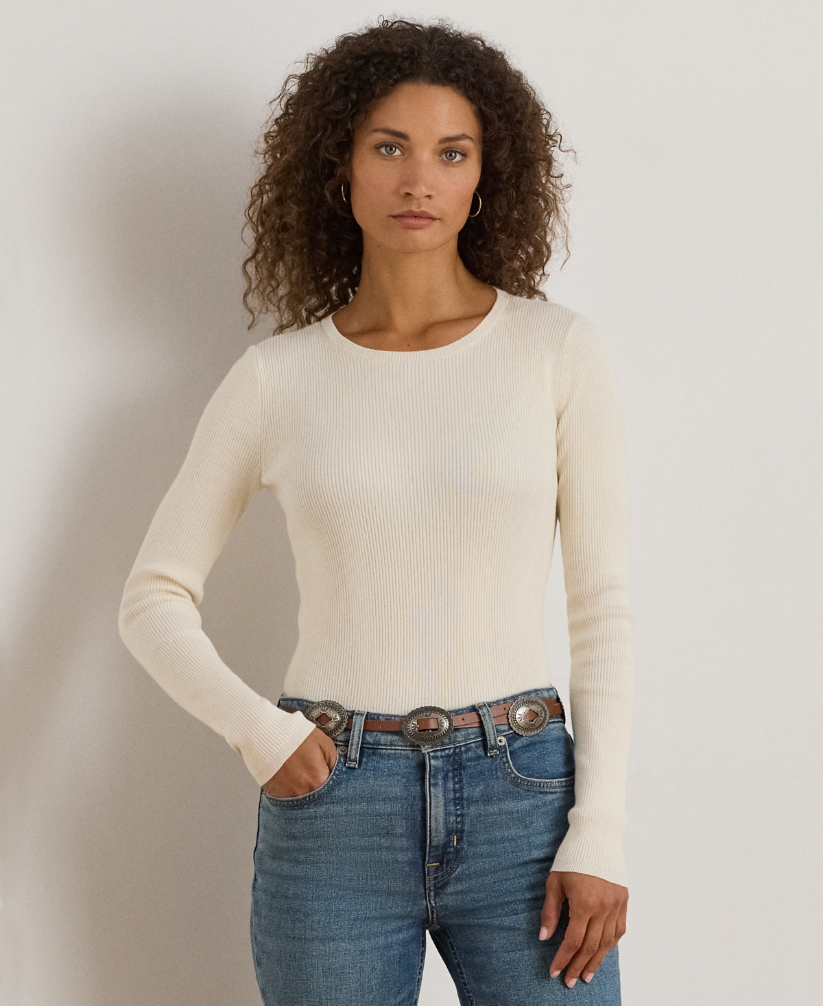 Ralph Lauren Women's Crew Neck Sweater In Brown