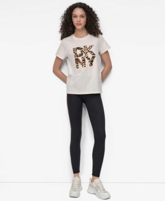 Women's Stacked Animal Print Crew Neck T-shirt