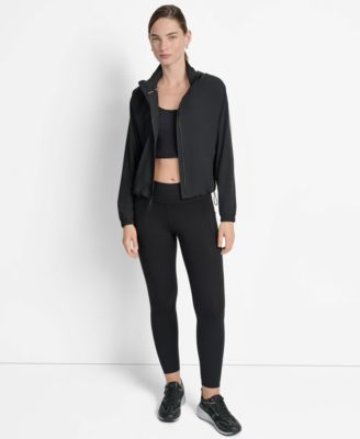 Women's Hooded Jacket with Logo Elastic Detail 