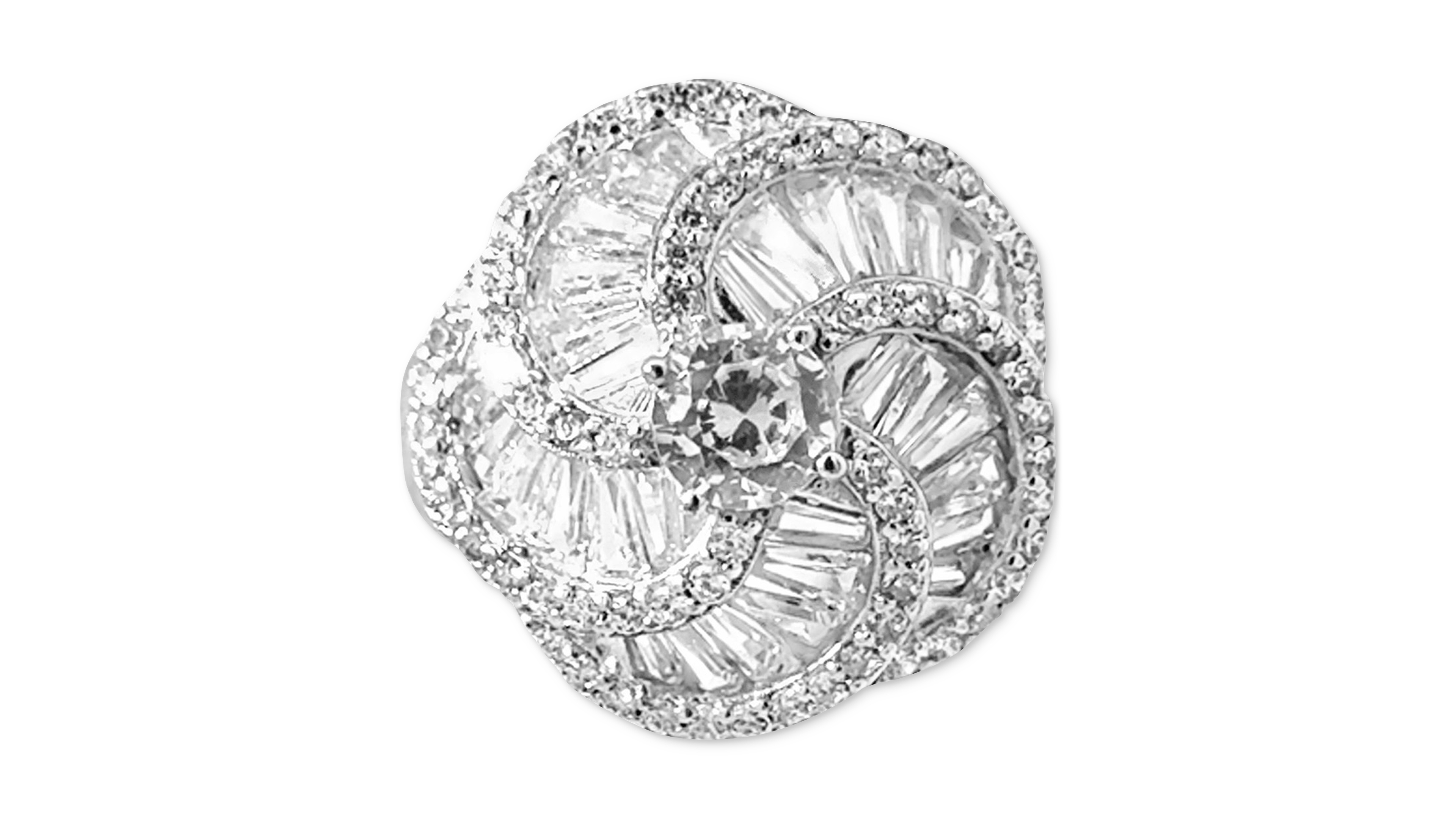 Giani Bernini Cubic Zirconia Loveknot Statement Ring, Created for Macy's - Sterling Silver