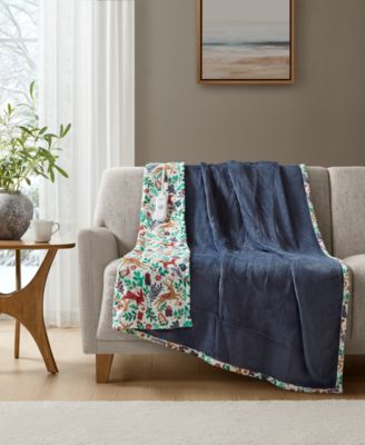 Heated Novelty Reversible Printed Electric Plush Throw, 50" x 60"