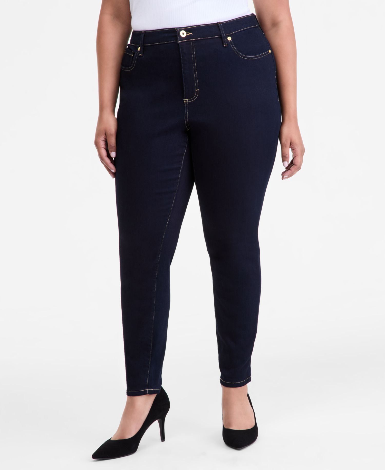 Plus Size Skinny-Leg Denim Jeans