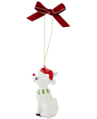 Christmas Tree Rudolph with Hat & Scarf Ornament