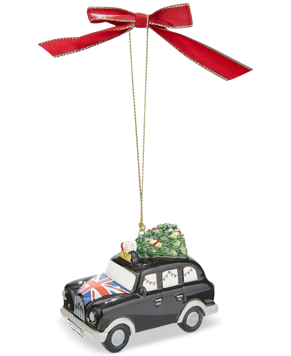 Spode Christmas Tree Brit Taxi Ornament In Gray