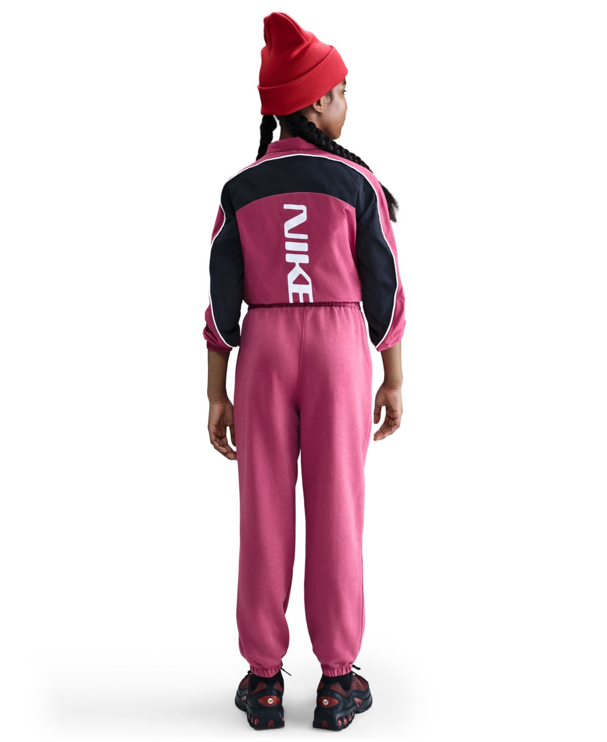 Nike Big Kids Sportswear Club Fleece Loose Logo Joggers In Red
