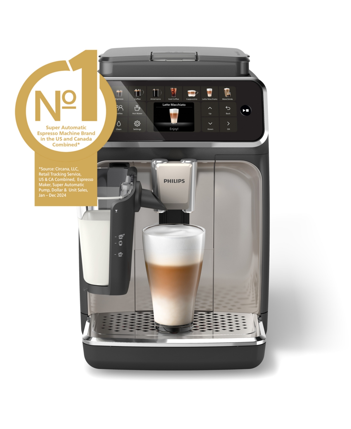 Philips 4400 Fully Automatic Espresso Machine With Lattego Milk Frother