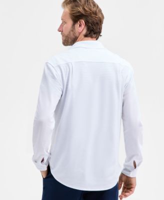Men's Knit Button-Up Long-Sleeve Shirt, Macy's Exclusive