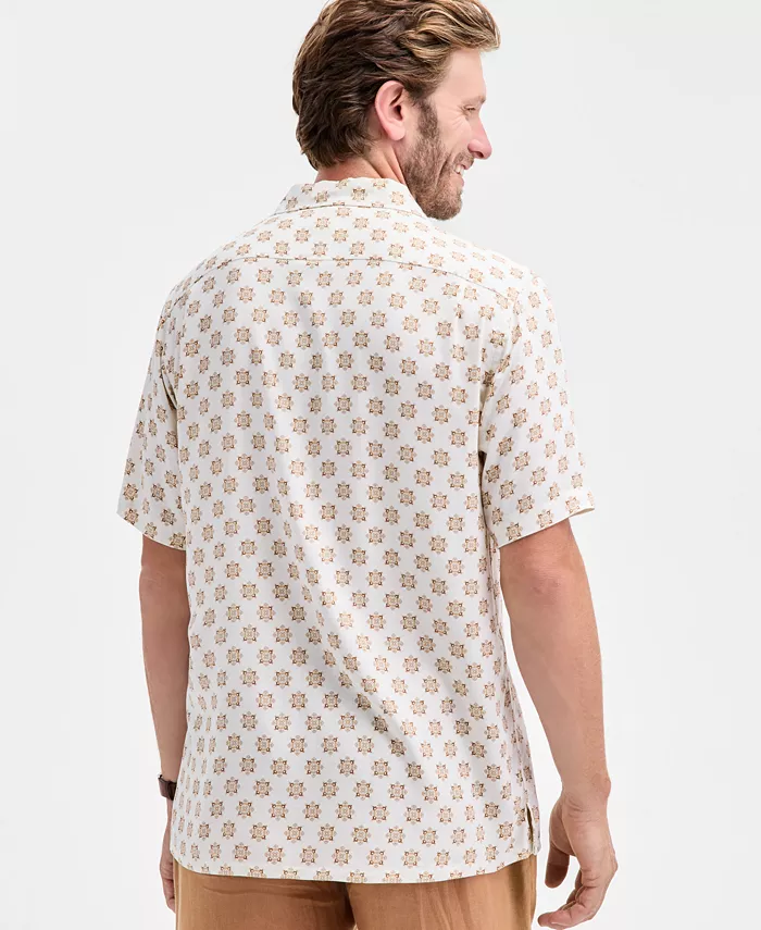 Men's Medallion-Print Camp Collar Short-Sleeve Shirt - thumbnail 8