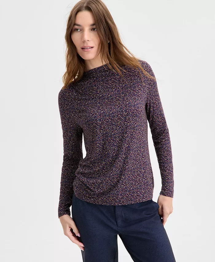Women's Ruched Boat Neck Top