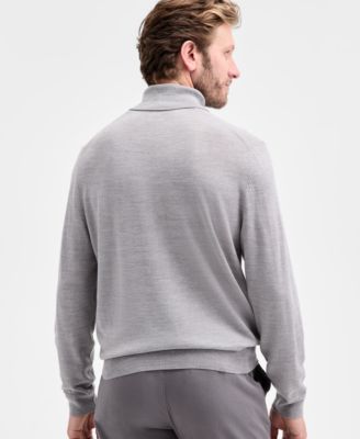 Men's Merino Wool Blend Turtleneck Sweater, Created for Macy's 